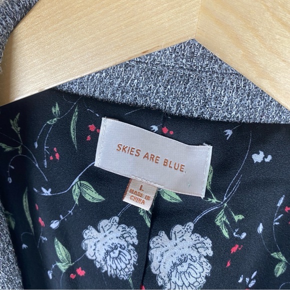 Skies are blue stitch fix L Alanna textured blazer jacket gray career preppy - Picture 2 of 4